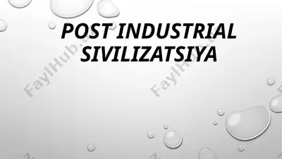 post industrial sivilizatsiya — PPTX