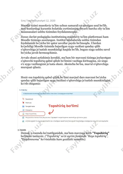 moodle tizimi — PDF