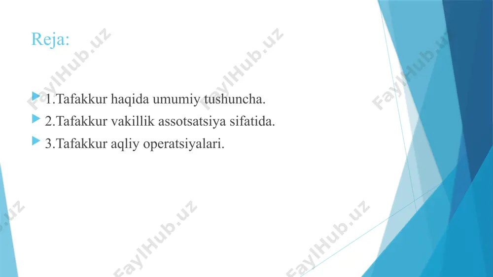madaniyati mahsulotlari bilan o'rganish taklif qilindi. g'oyalarni takror ishlab chiqarish masalasi psixik faoliyatning assotsiativ nazariyasining asosiy masalalaridan biri bo'lganligi sababli, u ko'pincha reproduktiv tafakkur nazariyasi deb ataladi. o'xshashlik assotsiatsiyalari fikrlashda alohida o'rin tutadi. tafakkur harakat sifatida - vyurzburg maktabi vakillari (o.külpe, n.ah, k.marbe va boshqalar), ular assotsiatsionizmdan farqli ravishda fikrlashni ichki harakat (harakat) deb hisoblaganlar. inson tafakkuri jarayonlari haqida quyidagi fikrlar shakllantirildi.tafakkur munosabatlarning ixtiyoriy harakatidir. aloqa deganda "sezgi xarakteriga ega bo'lmagan hamma narsa", kategorik sintezlarning butun xilma-xilligi, butun toifalar tizimi tushunilgan. o'zaro munosabatlarning ixtiyoriyligi ma'lum darajada mustaqil (psixologik nuqtai nazardan) ushbu munosabatlar a'zolarining idrokidan ko'rib chiqildi. tushunish (ya'ni, fikrlash) jarayoni tasodifiy paydo bo'ladigan hissiy tasavvurlarni sezilarli darajada qo'llab-quvvatlamasdan sodir bo'lishi, ya'ni xunuk ekanligi ta'kidlandi. bilim rivojlanadi, deb ishonilgan. bu rivojlanish tajribaning moddiy elementlari o'rtasidagi munosabatlarni ko'rishdan boshlanadi. fikrlarning rivojlanish jarayoni deganda fikrlar o'rtasidagi doimiy yangi munosabatlarni aniqlash jarayoni tushunilgan va bu munosabatlarni aniqlash ko'p jihatdan oldingi fikrlarning "sevimli bilimlari" dan …