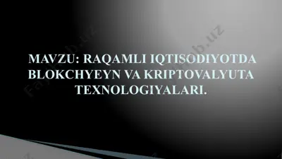 blokcheyn va kriptovalyutalar — PPTX