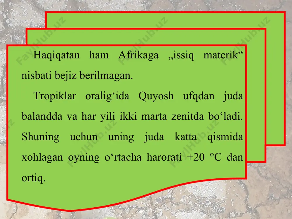 afrika materik iqlimining xususiyatlari 6-sinf - Page 4