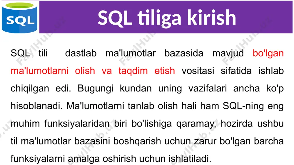sql tiliga kirish - Page 3