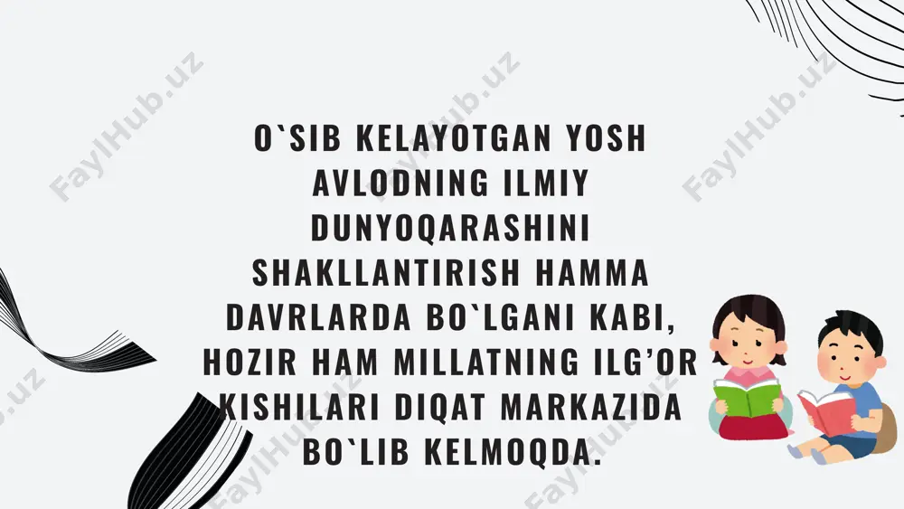miy, a. donish, avaz o`tar o`g’li, hamza, abdulla avloniy (toshkent), ibrat, fitrat, behbudiy, munavvar qori, cho`lpon, qori niyoziy va boshqalar bola tarbiyasiga oid ko`plab asarlar yozdilar, yoshlarni ilm-ma`rifatli qilishga intildilar. abdulla avloniyning 1913 va 1917 yilda ikki marotaba nashr qilingan «turkiy guliston yohud axloq» asari xx asr boshlaridagi pedagogik fikrlar taraqqiyotini o`rganishda katta ahamiyatga molikdir. asarning «yaxshi xulqlar» bobining birinchi qismi «fatanat» atalib, avloniy fatanatni » aql egasi bo`luv demakdir» deb ta`riflaydi, ayni zamonda firdavsiy, nosir xisrav, rudakiy, sa`diy, a. navoiy kabi avloniy ham aqlga katta e`tibor beradi. u “hukamolardan biri aqlning quli nafsning jilovini ushlasa, seni yomon yo`llarga kirishdan saqlar»- deb uqtiradi. avloniyning fikricha, sog’lom fikr, yaxshi axloq, ilm-ma`rifatga ega bo`lish uchun badanni tarbiyalash zarur. badanni sog’lom va quvvatli bo`lmog’i insonga eng kerakli narsadir. chunki o`qimoq, o`qitmoq va o`rgatmoq uchun insonga kuchli, kasalsiz jasad lozimdir. «aql-deydi: u-piri komili, muroshidi yagonasidir. ruh ishlovchi, aql boshlovchidir. inson aql va idroki sohasida …