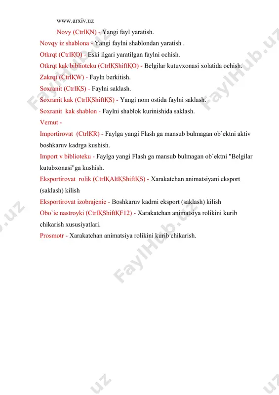 macromedia flash dasturida tasvirlar bilan ishlash - Page 5