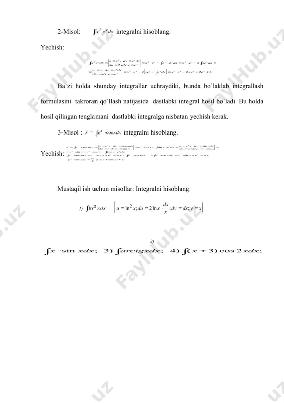 aniqmas integralda o`zgaruvchini almashtirish - Page 4