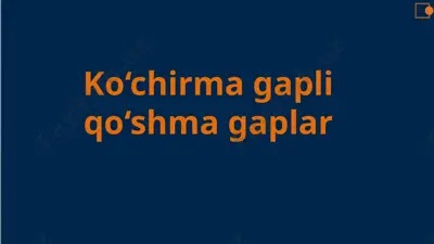 ko‘chirma gap va muallif gapi — PPTX