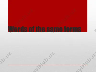 sources of homonyms — PPTX
