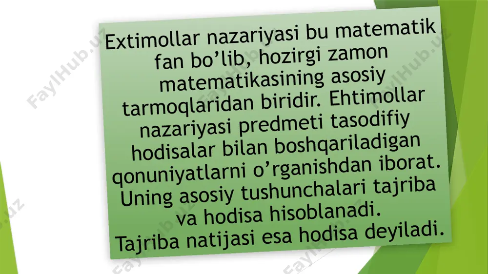 ehtimollar nazariyasining asosiy tushunchalari - Page 4