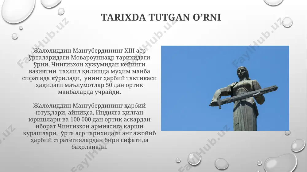 ldi, ammo bu harakatlar muvaffaqiyatsiz tugadi. uning diplomatik sa'y-harakatlari asosan o'zining harbiy qudratini namoyish etish orqali qo'llab-quvvatlangan bo'lib, taxminan 50 000 dan ortiq qo'shinni boshqargan. e'tiboringiz uchun rahmat @taqdimot_robot image3.png image4.jpg image5.jpg image6.jpg image7.jpg image8.jpg image9.jpg image10.jpg image11.jpg image12.jpg image13.jpg image14.jpg image15.jpg image16.jpg image17.jpg image18.jpg image1.png