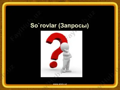 so'rovlar — PPT