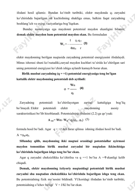 elеktr mаydоnidа zаryadni o’chirishdа bаjаrilgаn ish - Page 3