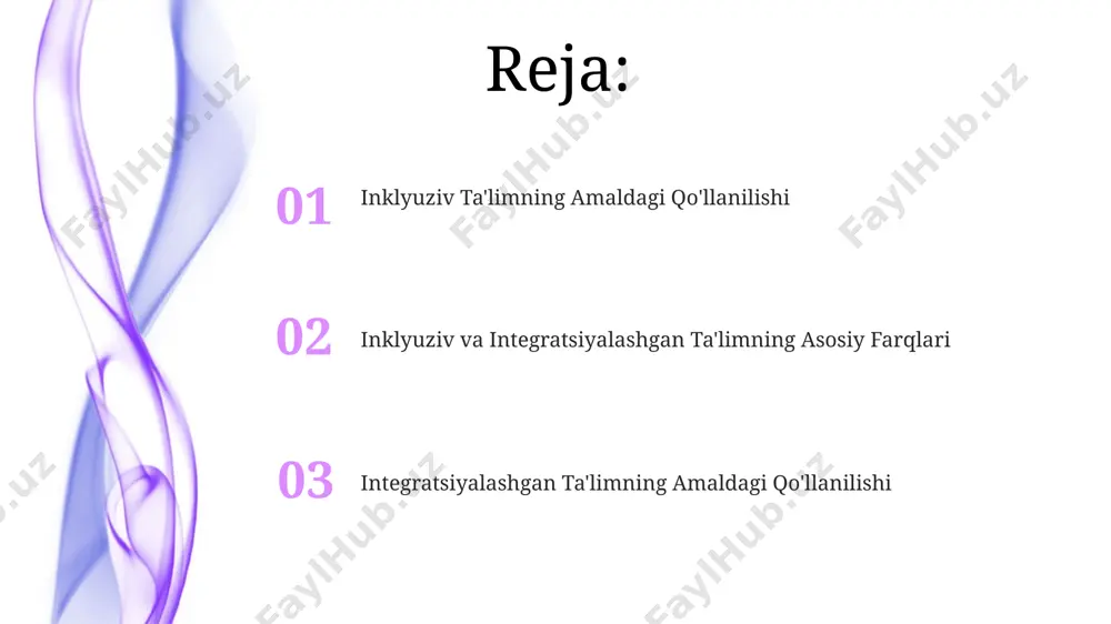 rqlash, o'qitish usullarini diversifikatsiya qilish, baholash mezonlarini moslashtirish) foydalanish muhim ahamiyat kasb etadi. integratsiyalashgan ta'limda o'quvchilarning 5-7 kishilik kichik guruhlarda ishlashiga asoslangan hamkorlik usuli samarali qo'llaniladi, bu ularning o'zaro ta'lim olish imkoniyatini oshiradi va ijtimoiy ko'nikmalarini rivojlantiradi. muvaffaqiyatli integratsiyalashgan ta'lim uchun shart-sharoitlar integratsiyalashgan sinflarning samaradorligi uchun 15 dan ortiq o'quvchiga 1 ta yordamchi xodimi nisbati, o'quv rejasi moslashuvchanligi va inklyuziv pedagogik yondashuv muhim. muvaffaqiyatli integratsiya uchun maktab binosi o'quvchilarning jismoniy imkoniyatlarini hisobga olgan holda, ya'ni 5% dan kam bo'lmagan universal dizayn elementlarini o'z ichiga olishi lozim. muvaffaqiyatli integratsiya uchun kamida 3 nafar malakali o'qituvchi, shu jumladan maxsus pedagog va psixolog, shuningdek, individual ehtiyojlarga moslashtirilgan o'quv materiallari va texnologiyalar kerak. inklyuziv ta'limning afzalliklari inklyuziv ta'lim, kamida 3 ta turli o'quv uslublaridan foydalanish orqali, barcha o'quvchilarning o'rganishga bo'lgan qiziqishini oshiradi va o'qish samaradorligini 40% ga ko'taradi. inklyuziv sinflar ijtimoiy-emotsional rivojlanishni qo'llab-quvvatlaydi, tengdoshlar o'rtasidagi hamkorlik va hurmatni rivojlantiradi, natijada o'quvchilarning 85% da o'ziga …