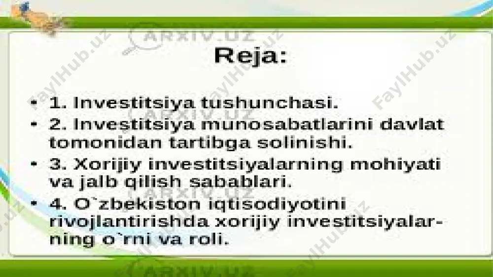 investitsiyadasturining mohiyati va axamiyati - Page 3