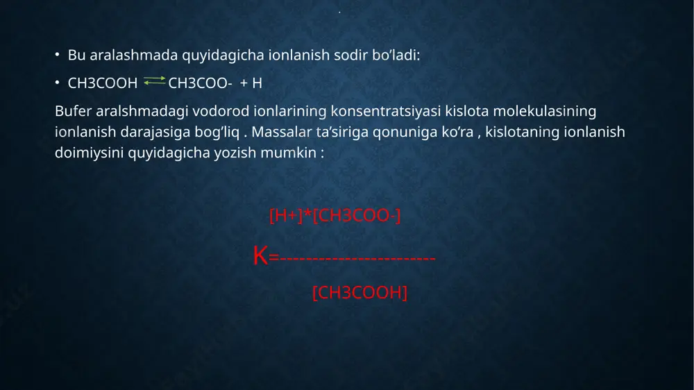 s tabiatli moddalar yoki organizmga su’niy ravishda kiritilgan ishqoriy moddalar h2co3 bilan ta’sirlashib , ishqoriy manba miqdorini ko’payishiga sabab bo’ladi. natijada eritrositlarda qon zardobiga hco3- ,cl- ionlari o’ta boshlaydi. o’pkadagi havo almashinuvi jarayoni susayganda hamda hco3- miqdori ortganda qondagi h2co3 ning konsentratsiyasi ko’payadi. oshqozon shirasi ph qiymati o’zgarishi hisobiga patologik holat va kasalliklar oshqozon shirasi kislotaligi patalogik holatlar kasallik turlar ph 5-7 axiliya shira tarkibida hcl va pepsin bo’lmaydi (oshqozon saratoni) e’tiboringiz uchun rahmat kurashayapsizmi yengilishingiz mumkin, kurashmayapsizmi – demak, yengilib bo’lgansiz… hech qachon kurashishdan to’xtamang!