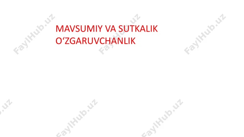 mavsumiy va sutkalik o'zgaruvchanlik - Page 2