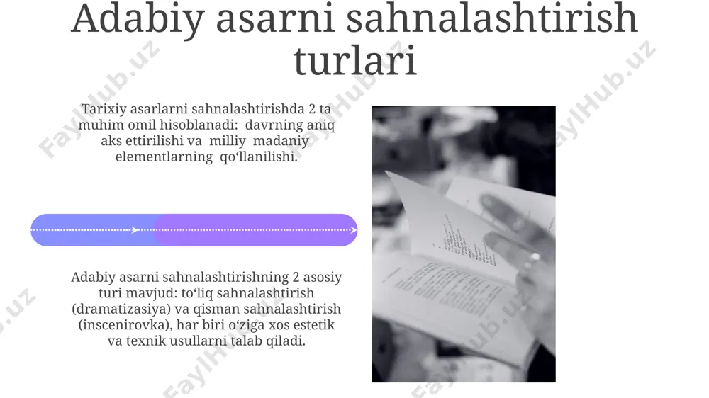 badiiy asarni sahnalastirish turlari va uni qo‘yib ko‘rsatish metodlari - Page 4