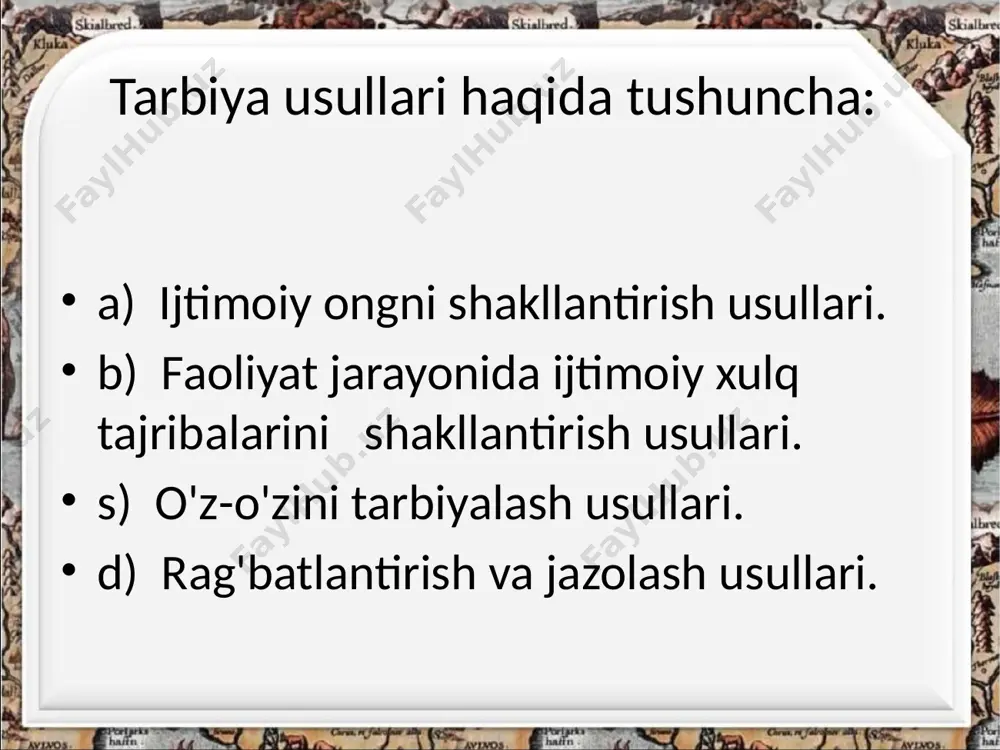 tarbiya jarayonining mohiyati va prinsiplari - Page 4