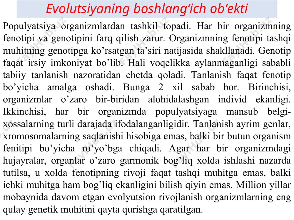 mikroevolyutsiya haqida tushuncha - Page 4