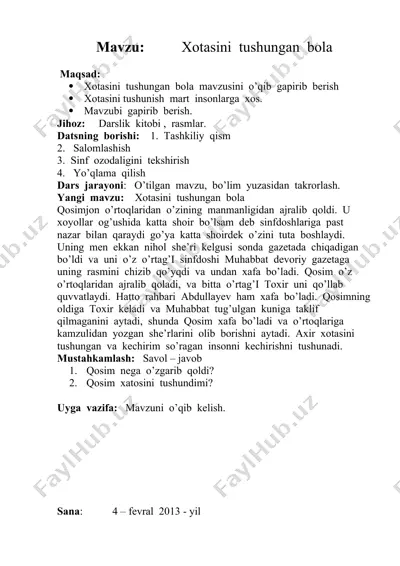 xatosini tushungan bola — DOC