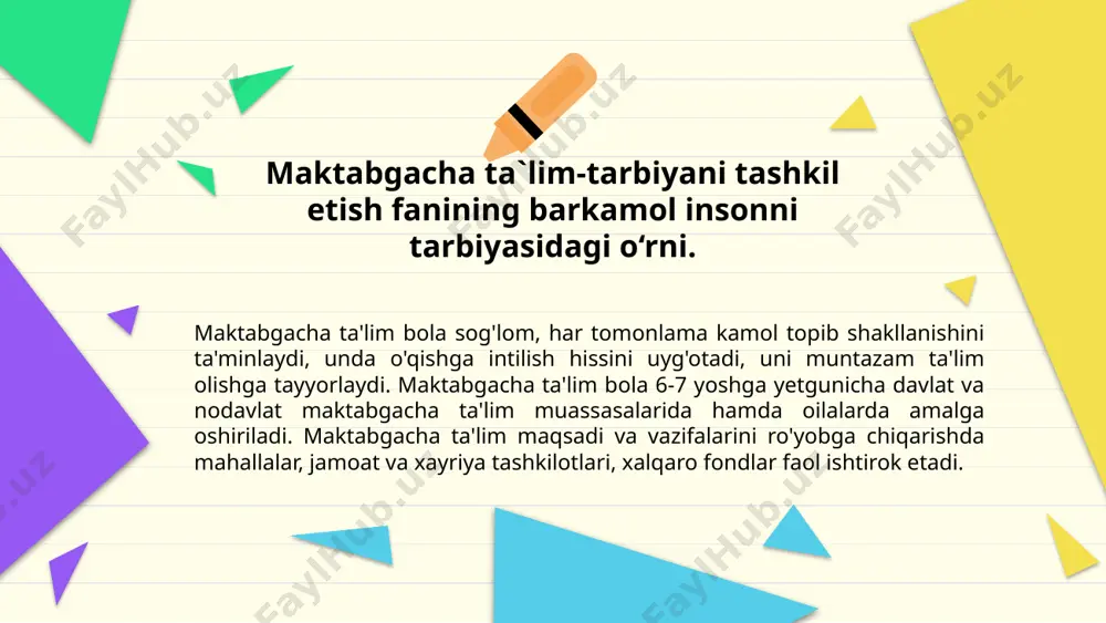 maktabgacha ta’lim tashkilotlarini paydo bo’lish tarixi - Page 4