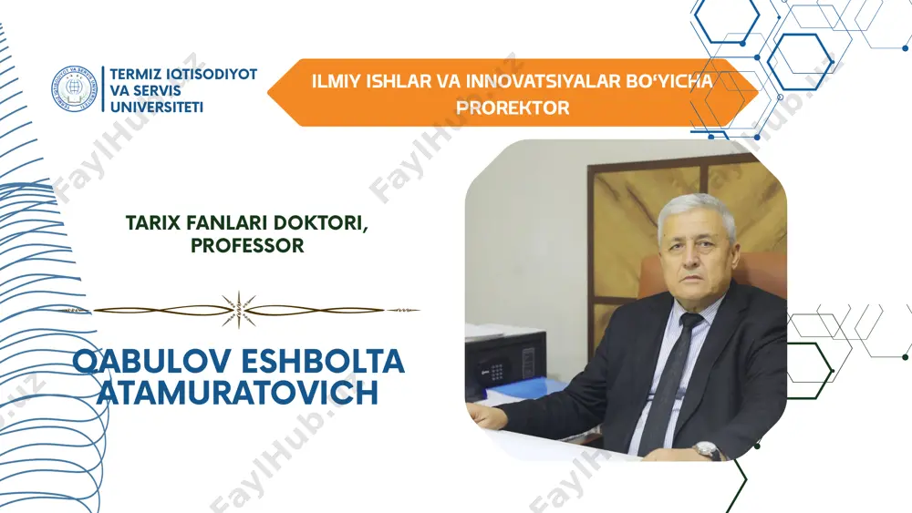 termiz iqtisodiyot va servis universiteti rektorlari haqida ma'lumotlar - Page 4