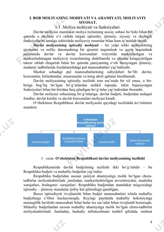 an tashqari fondlarni zotan respublika va mahalliy hokimiyat organlari boshqarsada, lekin bular o‘ziga xos moliyaviy siyosatga va mustaqillikka egadirlar. budjetdan tashqari fondlarning xususiyatli tomoni shundaki, ular oldindan ma’lum bir maqsadga yo‘naltirilgan bo‘ladi va faqat shu yo‘nalishlarda foydalaniladi. budjetdan tashqari fondlar tarkibiga: davlat pensiya fondi, davlat aholini bandligiga ko‘maklashish fondi, davlat yo‘l fondi va bir nechta umumjamoa ahamiyatga ega bo‘lgan "iste’dod", "amir temur", "navro‘z" va boshqa fondlar kiradi. davlat moliyasining xarakterli bo‘lagidan biri bu davlat kreditidir. davlat kreditining mazmuni shundaki, bu davlat o‘z xarajatlarini moliyalashtirish uchun aholining, xo‘jalik subyektlarining ortiqcha moliyaviy resurslarini vaqtincha foydalanishidir. demak, bu yerda davlat qarz bermasdan, balki qarz olishidir. davlat kreditidan foydalanish uchun hukumat moliyaviy bozorga jismoniy va yuridik shaxslarga mo‘ljallangan zayomlar, qisqa muddatli obligatsiyalar, g‘aznachilik majburiyatlari va boshqa turdagi davlat qimmatli qog‘ozlarini muomalaga chiqaradilar. mamlakat hayotida davlat krediti iqtisodiyotni barqarorlashtirish va moliyaviy sog‘lomlashtirishda muhim rol o‘ynaydi. muomaladan pul oqimini sustlashishini oldini olishga xizmat qiladigan davlat krediti …