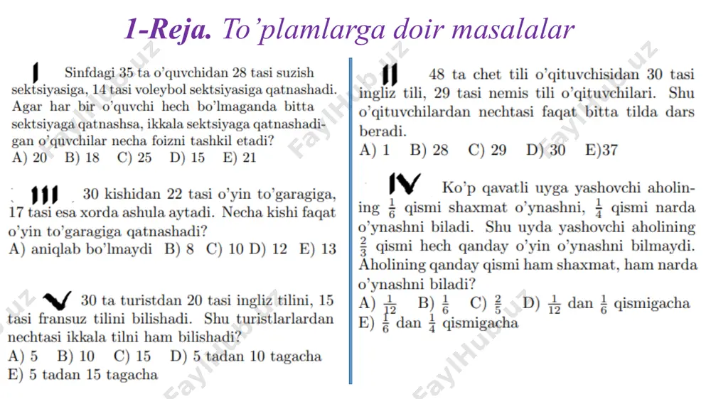 to‘plamlar nazariyasiga oid masalalar - Page 2