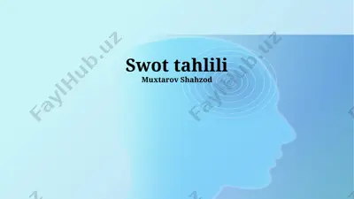 swot tahlili — PPTX
