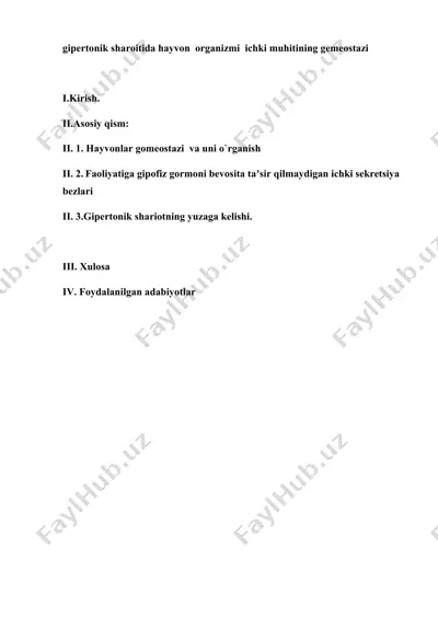 hayvonlar fiziologiyasi — DOCX
