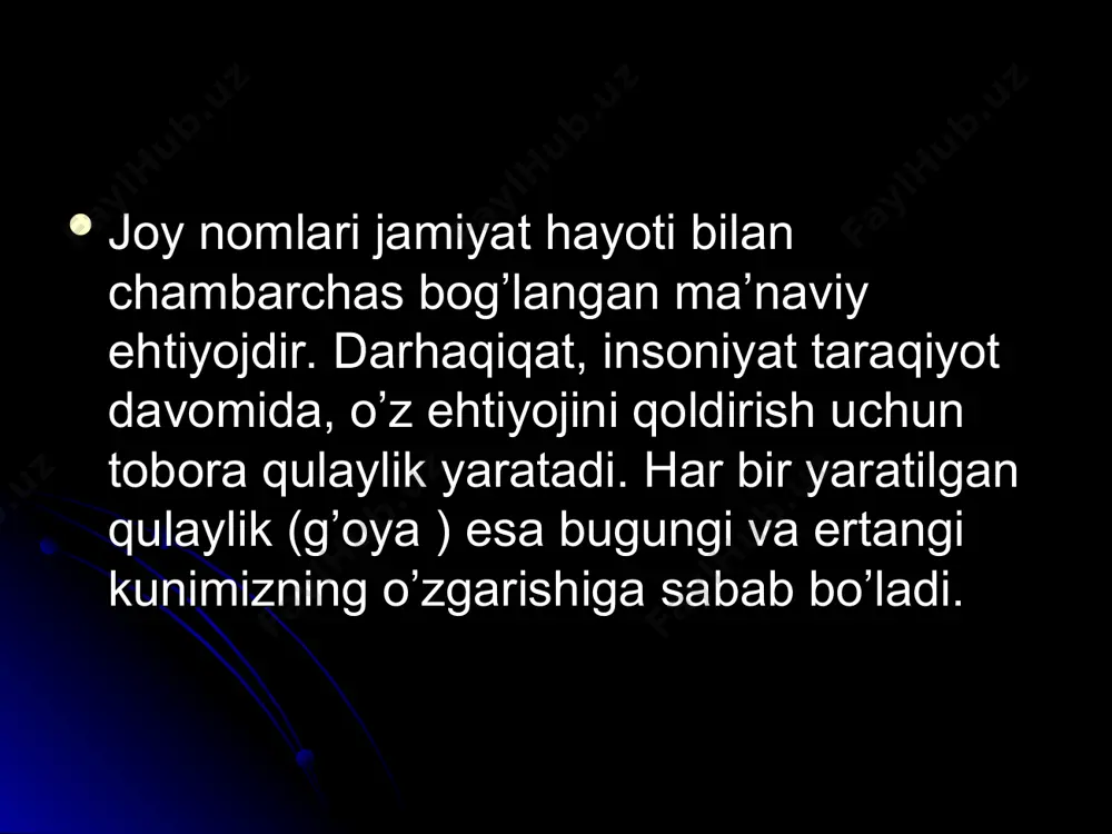 bu madaniyat fanda zamonbobo madaniyati deb ataldi. miloddan avvalgi 1-ming yillikda buxoro vohasida astasekin sunʼiy sug`orish tarmoqlari va mustahkamlangan qishloqlar vujudga kela boshlaydi. zarafshon daryosining kad. tarmog`i — shoxrud bo`ylaridagi dastlabki qishloqlarning, jumladan hoz. buxoro shahri o`rnida bo`lgan qishloqning barpo bo`lishi aynan ana shu davrga to`g`ri keladi. 70-yillarda buxoroning eski shahar qismida olib borilgan arxeologik qazishmalar natijasida buxoroni arxeologik jihatdan o`rganish tarixida birinchi marta materik qatlamga qadar yetib borishga va madaniy qatlamlanish chuqurligi 20 m dan ortiq ekanligini aniqlashga muvaffaq bo`lindi. mir arab madrasasi yaqinidagi arxeologik qazishma chog`ida materik qatlam ustida to`q jigarrang torf qatlami (40-70 sm) borligi, uning ichida esa yovvoyi va xonaki hayvonlar suyaklari qoldiqlari hamda sopol idish va buyumlar parchalari ko`p ekanligi maʼlum bo`ldi. torf qatlami madrasa tomon tobora qalinlashib borib, bino ostiga kelganda qalinligi 7,5 m ga yetgan. bu esa qadimda buxoro hududidan zarafshon daryosi tarmoqlaridan biri — ilk o`rta asr manbalarida qayd etilgan „rudi zar“ …
