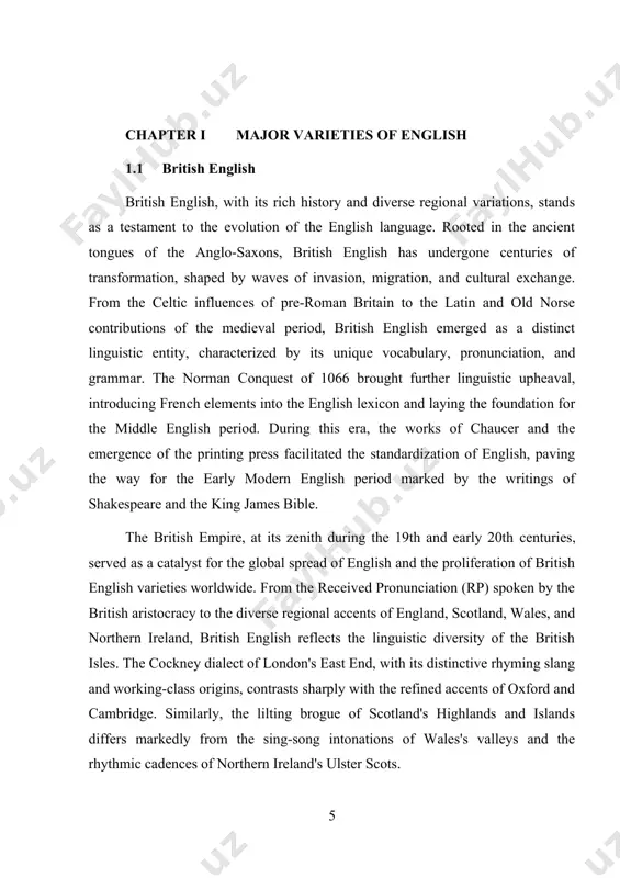 itish empire and the rise of american cultural hegemony in the 20th century, british english retains its prestige and influence as a global lingua franca. the bbc's world service, the oxford english dictionary, and the cambridge english exams continue to promote british english as a standard of linguistic excellence and cultural heritage. moreover, the enduring popularity of british literature, theater, and music ensures that british english remains a source of fascination and admiration for english learners worldwide. contemporary british english reflects the multiculturalism and diversity of modern britain, with an influx of loanwords from immigrant communities and the globalized lexicon of the internet age. the vibrant street slang of london's multicultural boroughs, the punjabi-inflected patois of birmingham's south asian diaspora, and the multilingual jargon of tech-savvy millennials all contribute to the ever-evolving tapestry of british english. moreover, regional accents and dialects continue to thrive, serving as markers of identity and …