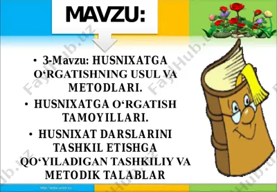 husnixatga o‘rgatishning usul va metodlari — PDF