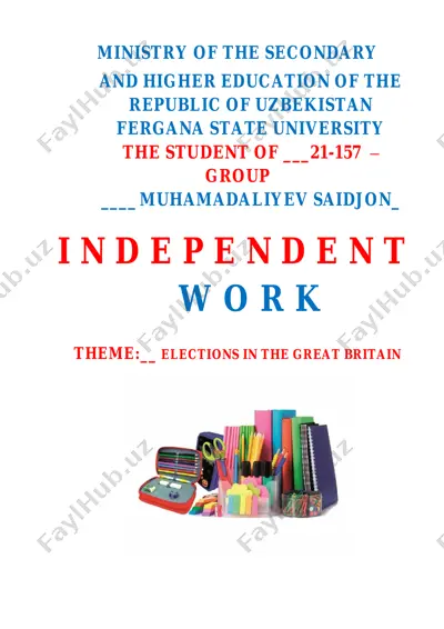 elections in the great britain — PDF
