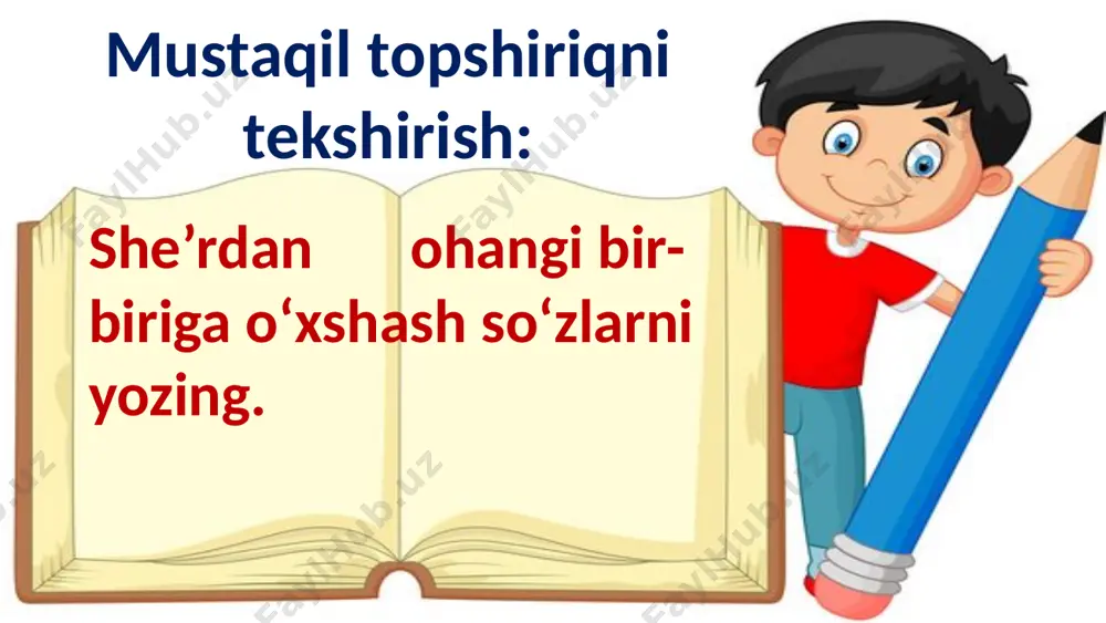 mening oilam 6-dars mustaqil topshiriqni tekshirish - Page 3