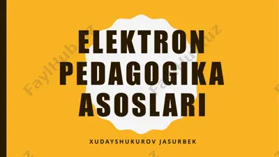 elektronpedagogikaasoslari — PPTX
