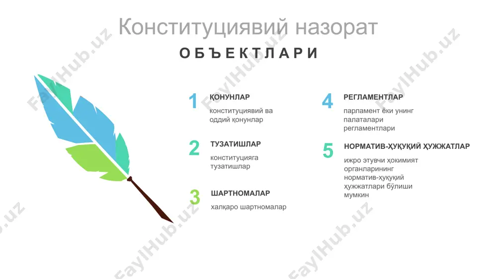 o‘zbekiston respublikasi konstitutsiyaviy sudi haqida taqdimot - Page 5