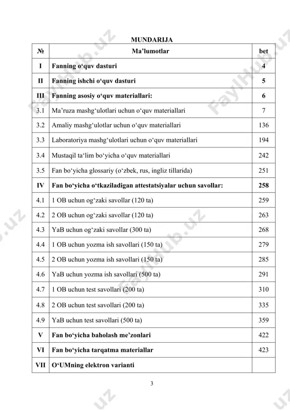 natijalar. 1.2. rejani e’lon qilish. 1.1. eshitadi, yozadi. 1.2. savol beradi, aniqlik kiritadi. 2. asosiy qism (60 daqiqa) 2.1. tezkor savol-javoblar: rejalashtirish obyektlari. epizootologiya fanining predmeti. epizootologiya fanining vazifalari epizootologiya fani, uning tarixi. epizootologiya fani, boshqa fanlar bilan aloqasi epizootologiyaning qishloq xo‘jaligidagi ahamiyati. 2.2. vizual materiallardan foyda-lanilgan holda ma’ruzaning asosiy nazariy qismlari bayon qilinadi. 2.1. eshitadi, tushunchalarini aytadi, o‘ylaydi, javob beradi. 2.2. eshitadi, jadvallar maz-munini muhokama qiladi va asosiy joylarini yozib oladi. 3. yakun (10 daqiqa) 3.1. ma’ruzaga yakun yasaydi va talabalar e’tibori asosiy masalalarga qaratiladi, faol talabalar rag‘batlantiriladi. 3.2. uyga vazifa beriladi va baholanadi. 3.1. eshitadi, aniqlashtira-di. 3.2. yozib oladi. tayanch iboralar: epizootik jarayon, epizootiya, biologik, gabiiy-geografik va sosial-iqtisodiy omillar, immunoreaktivlik, infeksiya, oqsil, rezervuar, zoonoz, zooantroponoz, antroponoz, moyil organizm, alimentar infeksiya, transmissiv yo‘l, gorizontal yo‘l, vertikal yo‘l, sporadik, panzootiya, pandemiya, antropourgik. asosiy adabiyotlar 1.salimov x.d., va boshqalar “epizootologiya va infeksion kasalliklar” darslik 2022 yil. f.nasimov nashriyoti. 2.salimov x.d., qambarov …