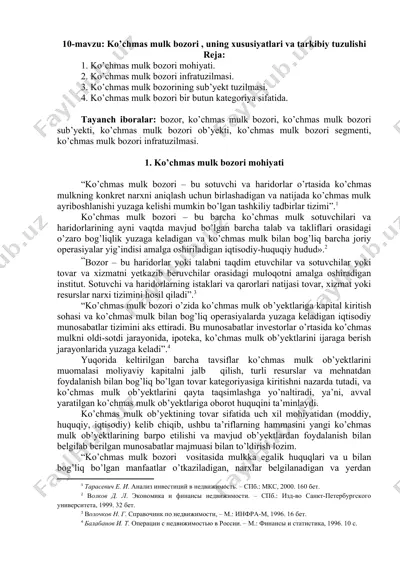ko’chmas mulk bozori — DOCX