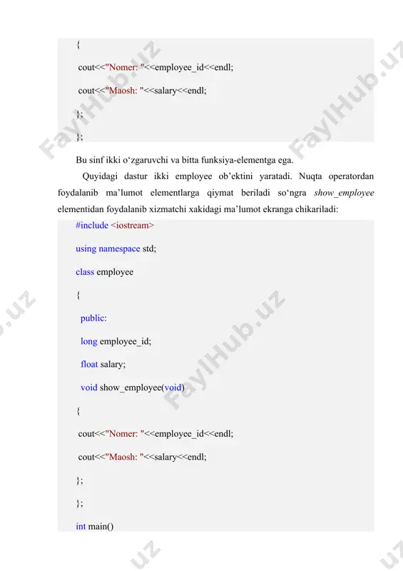 obyektga yo’naltirilgan dasturlash(sinflarga kirish) - Page 5