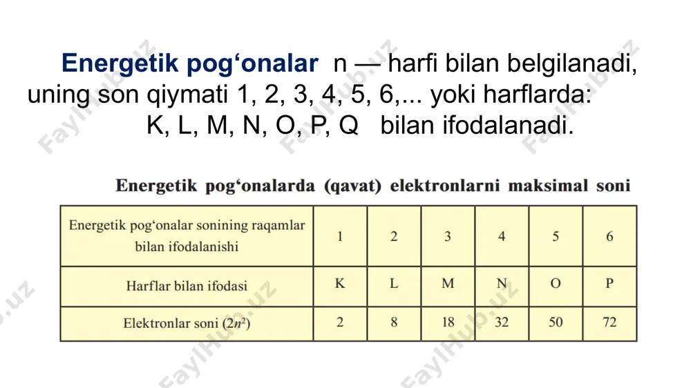 atom elektron qavatlarining tuzilishi - Page 5