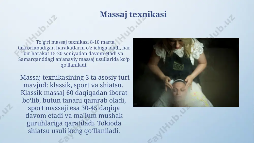 massaj topshirig'i va texnikalari bo'yicha ko'rsatmalar - Page 5