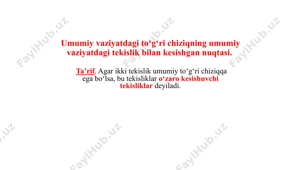 to’g’ri chiziq va tekislikning kesishuvi - Page 3