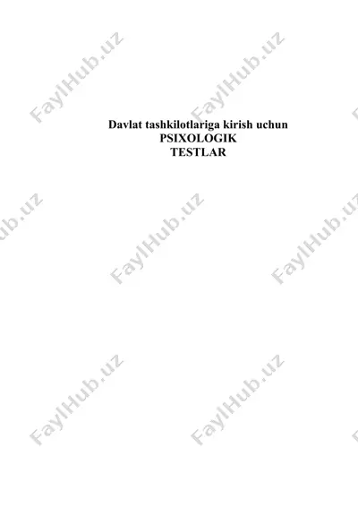 psixologik testlar taqdimotlari — DOCX