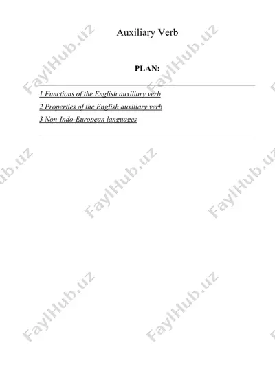auxiliary verb — DOC