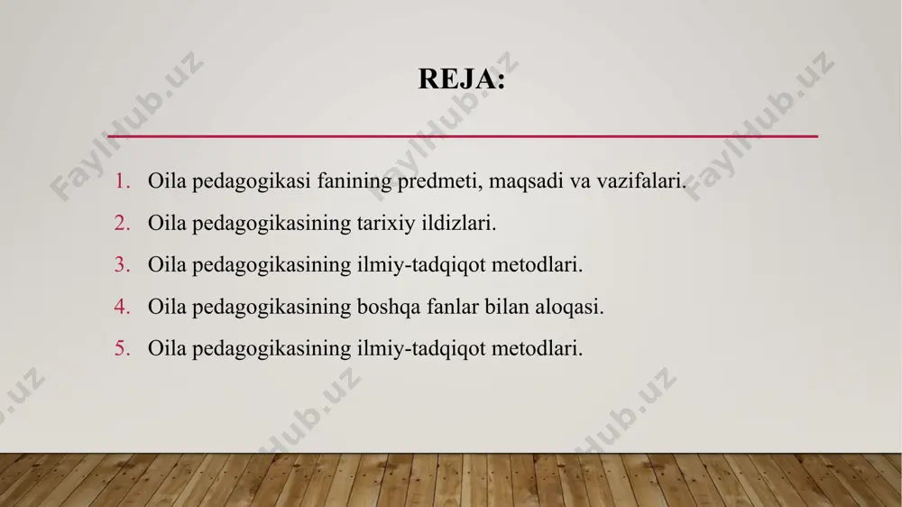 arbiyasiga doir muammolarni hal qilish doimiy va hayotiy izlanishlarni talab etadi. oila pedagogikasining tarixiy ildizlari: oila va undagi tarbiya usul, vosita va omillari ko‘proq yozma pandnomalarda; kaykovusni «qobusnoma», «saodatnoma», zahiriddin muhammad boburning «boburnoma»si, «to‘ti shohnoma», «odobnoma» kabilarda oila muammosiga doir masalalar ilmiy va nazariy, amaliy jihatdan asoslab berilgan. mutafakkir va ma’rifatparvarlarni ijodiy faoliyatida oila muammosi asosiy o‘rin egallagan. buning sababi bo‘lajak oila pedagogikasi fanini mazmundorligini ta’minlovchi badiiy adabiyot, san’at asarlari, milliy meros va umuminsoniy qadriyatlardir. oila tarbiyasidagi bolalar xayotini tug‘ri uyushtirish oila tarbiyasidagi bolalar xayotini tug‘ri uyushtirish, ularni vaqtdan tugri va unumli foydalanishning asosiy garovi ekanligini ota-onalar o‘z farzandlariga o‘qtirishlari lozim. oila tarbiyasi masalalari bo‘yicha maxsus abu ali ibn sino «tadbir al-manozil» nomli asarini yozgan. unda olim ota-onaning bolalarni tarbiyalashdagi vazifalarini yoritgan. asarda oilada ota-onaning vazifasi, burchiga va oila munosabatlariga to‘xtalar ekan, ayniqsa ota-onalarning oilada mehnatsevarligi bilan farzandlarini xam kasb va hunarga o‘rgatish borasida muhim fikrlar bayon etadi. «qudatg‘u bilig» …