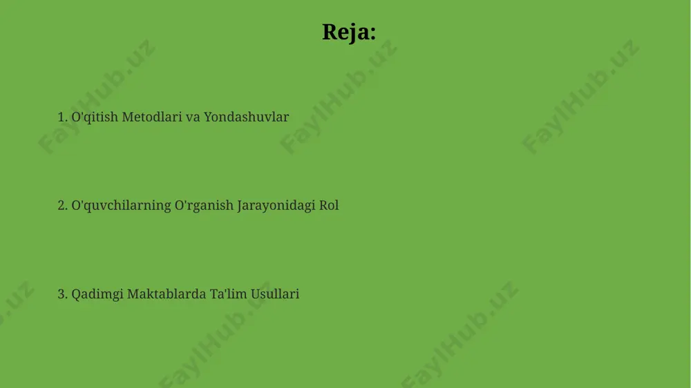 resurslari qo'shma shtatlardagi 1800-yillar boshlarida ishlab chiqarilgan "mcguffey readers" kabi axloqiy-tarbiyaviy mazmundagi kitoblar, o'sha davr maktablarida o'quv materiallari sifatida keng tarqalgan bo'lib, bolalarga axloq va adabiyotni o'rgatishda muhim rol o'ynagan. 19-asr oxiri va 20-asr boshlarida rossiya imperiyasi hududida joylashgan maktablarda asosan qo'lyozma darsliklar va cherkov kitoblari, shuningdek, cheklangan miqdordagi bosma nashrlar, masalan, "arifmetika" yoki "geometriya" kabi fanlar bo'yicha qo'llanmalar ishlatilgan. turkiston general-gubernatorligi hududida joylashgan maktablarda, 1880-yillardan boshlab, rus tilida yozilgan darsliklar bilan bir qatorda, mahalliy tillarda (o'zbek, qozoq va boshqalar) yozilgan diniy va dunyoviy mavzudagi cheklangan miqdordagi o'quv qo'llanmalari ham mavjud bo'lgan. an'anaviy ta'lim metodlari an'anaviy ta'limda samarqanddagi mirzo ulug'bek rasadxonasi misolida ko'rsatilganidek, amaliy mashg'ulotlar soni nazariy bilimlarga nisbatan ancha kam bo'lib, taxminan 20% ni tashkil etgan. 18-19 asrlarda andijon viloyatining qishloq maktablari 3 yillik o'quv dasturiga ega bo'lib, ular asosan 5-10 yoshli bolalar uchun qo'lda yozilgan kitoblardan va og'zaki hikoya qilish uslubida dars berishgan. 19-asr oxiri va 20-asr boshlarida …
