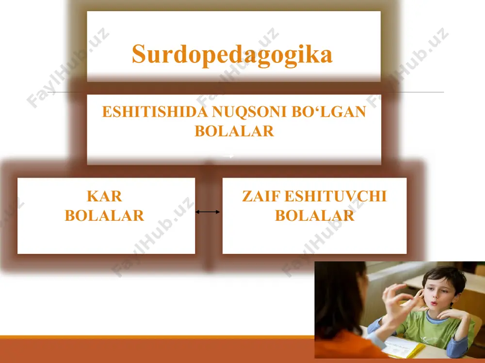 a nogironlikka sabab bo‘lishi mumkin 18 . radioaktiv nurlanish havoda kimyoviy zararli moddalar nisbatining yuqori bo‘lishi kon, chiqindi poligoni, kimyoviy zavodlar hududida yashash ekologik omillar tug‘ma nogironlikka sabab bo‘lishi mumkin 19 har bir inson ta’lim olish, barcha qatori voyaga yetib, jamiyatda erkin yashash huquqiga ega 20 nogironligi bo‘lgan shaxslarning huquqlari to‘g‘risida o‘zbekiston respublikasining 2021-yil 21-apreldagi o‘rq-683-sonli qonuni o‘zbekiston respublikasi prezidentining 2019-yil 29-apreldagi “o‘zbekiston respublikasi xalq ta’limi tizimini 2030-yilgacha rivojlantirish konsepsiyasini tasdiqlash to‘g‘risida”gi pf-5712-son farmoniga muvofiq o‘zbekistonda inklyuziv ta’limni rivojlantirish, alohida ta’lim ehtiyojlari bo‘lgan bolalarga ta’lim-tarbiya berish tizimini takomillashtirish hamda ularga ko‘rsatiladigan ta’lim xizmatlari sifatini yaxshilash. o‘zbekiston respublikasi prezidentining 2017-yil 1-avgustdagi f-5006-son farmoyishi bilan tashkil etilgan nogironligi bo‘lgan shaxslarni davlat tomonidan qo‘llab-quvvatlash tizimini tubdan takomillashtirishga qaratilgan takliflarni tayyorlash bo‘yicha komissiya tomonidan nogironlikni barvaqt aniqlash va oldini olish, nogironligi bo‘lgan shaxslarga tibbiy-ijtimoiy yordam ko‘rsatish, ularni kasbga o‘qitish va ishga joylashtirish sohasidagi ishlar qonuniy asoslar: ! nogironligi bo‘lgan bolalar ham alohida – uylaridan …