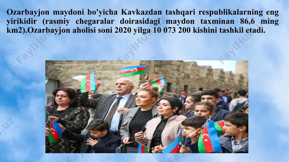 arida kimningdir kamchiliklarini ko`rsatmoqchi yoki faqatgina negativ ma'lumotlarni ulashmoqchi emasmiz. albatta, nafaqat ozarbayjonda balki boshqa mdh davlatlari, dunyo mamlakatlarida ham bola huquqlari masalasida quvonarli holatlar mavjud. ammo ularni sanasak, mutasaddilar va bolalarni himoya qilishi kerak bo`lgan har bir insonda g`ururlanish hissi paydo bo`lib qolmasin, deb qo`rqamiz. dunyoda yaxshilar ham ko`p, yutuqlar ham talaygina. lekin ular bilan quvonish ila cheklanib qolmay, qolgan muammolarni hal etish har bir mamlakat, butun insoniyat oldida turgan mas'uliyatli vazifadir. erta nikoh qurolii mojarolarda qurbon bo`lgan bolalar tog`li qorabog` mintaqasi geografik jihatdan ozarbayjon hududida joylashgan bo`lishiga qaramay, armanistong bilan ushbu hududga egalik masalasida nizoli munosabatlar mavjud. qorabog`da bo`ladigan qurolli to`qnashuvlar natijasida ko`plab bolalar ham halok bo`ladi. bu muammo nafaqat bolalar, balki butun mintaqa aholisi uchun ayanchlidir. yoshlar siyosati ozarbayjon yoshlar siyosati davlat siyosatining muhim qismidir. yoshlarga oid davlat siyosati yoshlarga qulay shart-sharoit yaratish, ularning bilim va koʻnikmalarini, tabiiy imkoniyatlarini roʻyobga chiqarishga qaratilgan davlat tomonidan belgilab berilgan ustuvor …