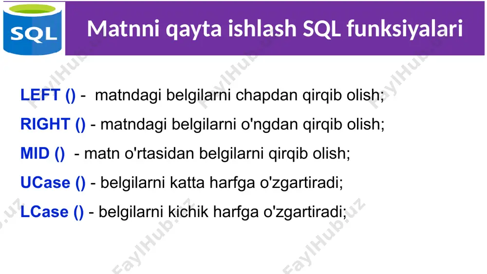 ichki funksiyalardan foydalanish - Page 4