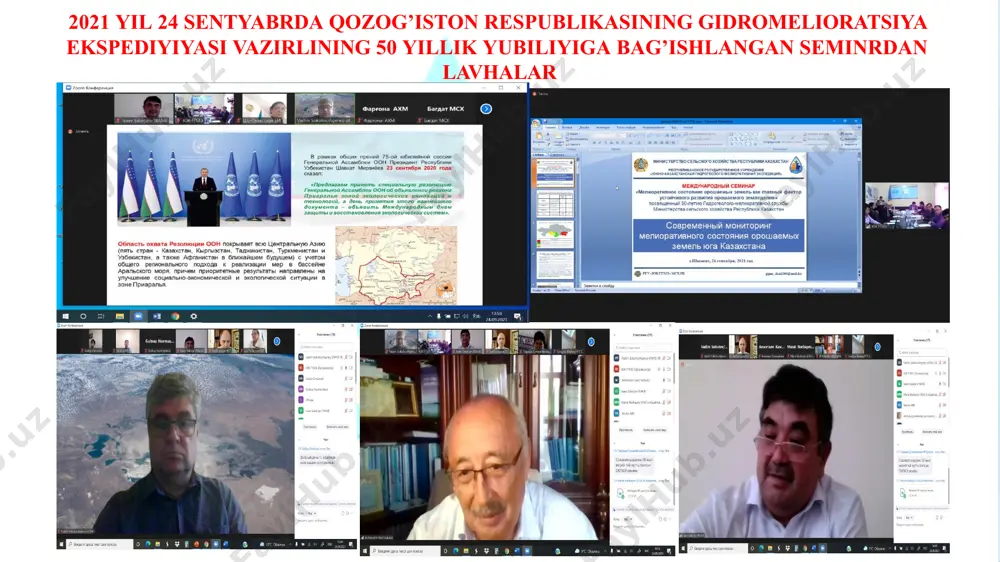kamayadi. texnikani dalaga kirib chiqishi osonlashadi. tuproq eroziyasiga barham beriladi. aerozol (tuman hosil qilib, mayda dispers) sug‘orish aerozol (tuman hosil qilib, mayda dispers) sug‘orish usulida qishloq xo‘jaligi ekinlari uchun qulay mikroiqlim sharoiti yaratiladi. havoning yer usti qatlamining nisbiy namligi oshiriladi, o‘simlik yer ustki organlarining xarorati 6-12 0s ga pasaytiriladi. bu usulda sug‘orish meyori 0,8-1,0 m3/ga bo‘lib, kunning issiq paytida xar ikki soatda amalga oshiriladi va suv yordamida diametri 400-600 mmk bo‘lgan maxsus mayda moslamalar tomchilarga aylantirib beriladi. bu usuldan xavosi quruq va issiq shamollar (garmsel) bo‘lib turadigan xududlarda bog‘, sabzavot, yem-xashak texnik ekinlarni sug‘orishda foydalaniladi. aerozol sug‘orish usulining avzalliklari: o‘simliklar fotosintezini yaxshilaydi; ekinlar hosildorligi oshadi; yetishtirilayotgan maxsulot sifati yaxshilanadi; suv sarfi 40-50% ga kamaytiriladi. sug‘orish usullari sug‘orish usullari tuproqni namlantirish havoni namlantirish tuproqda nam yig‘ish sho‘r yuvish tuproq yemirilishining oldini olish o‘g‘it kiritish chiqindi suvlar bilan sug‘orish o‘simlik namlanishini boshqarish provakatsion sug‘orish yer ustidan + - + + - х …